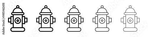 Fire hydrant icon symbol pictogram. stroke designs.
