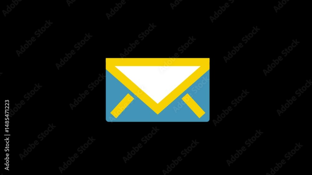 Animated Message Icon for Email and Chat Alerts – Seamless Looping Vector Style for UX/UI Projects,Notification Systems – Clean and Modern Communication Interface Element. Animated Message Icon for Email and Chat Alerts – Seamless Looping Vector Style for UX/UI Projects,Notification Systems – Clean and Modern Communication Interface Element.