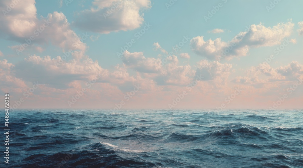 Obraz premium Calm ocean under a pastel sky