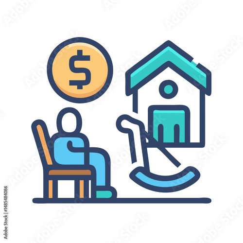  Retirement Pension Icon Design