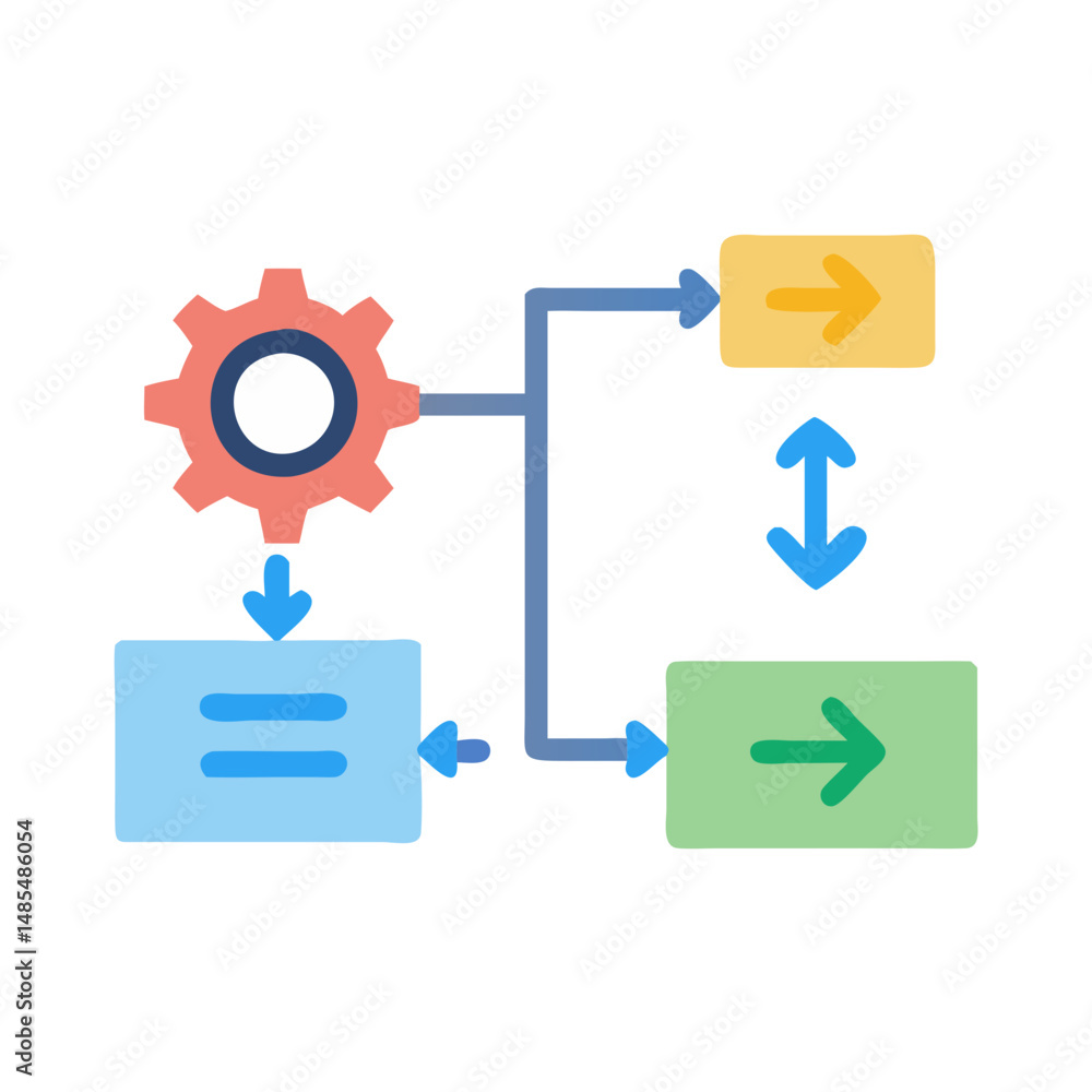 Workflow Process Icon Design Workflow Process Icon Design