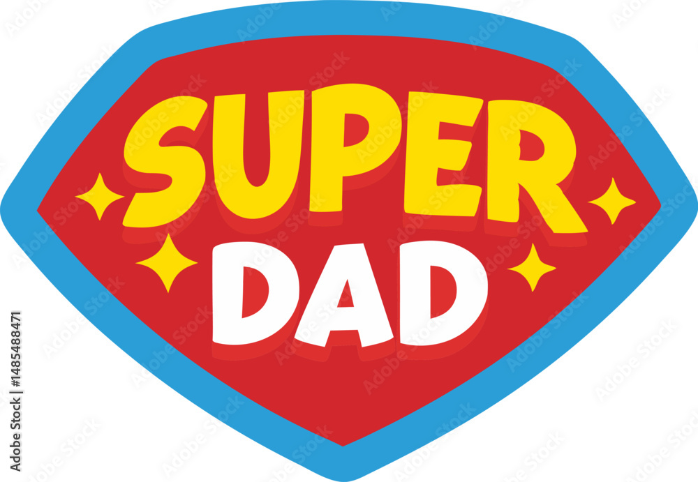 Obraz premium Super Dad Shield
