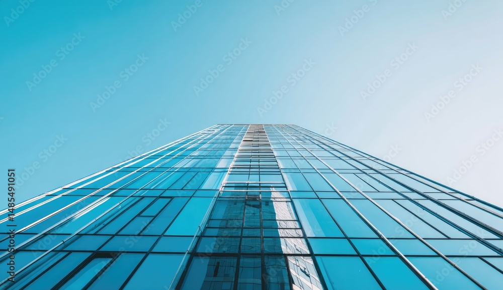 Modern skyscraper reaching skyward Modern skyscraper reaching skyward