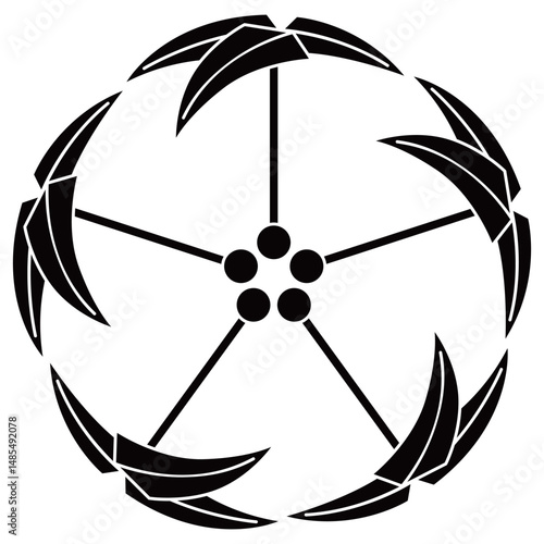 家紋です。五つ羽根といいます。
