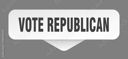 vote republican sticker. vote republican sign isolated on gray background
