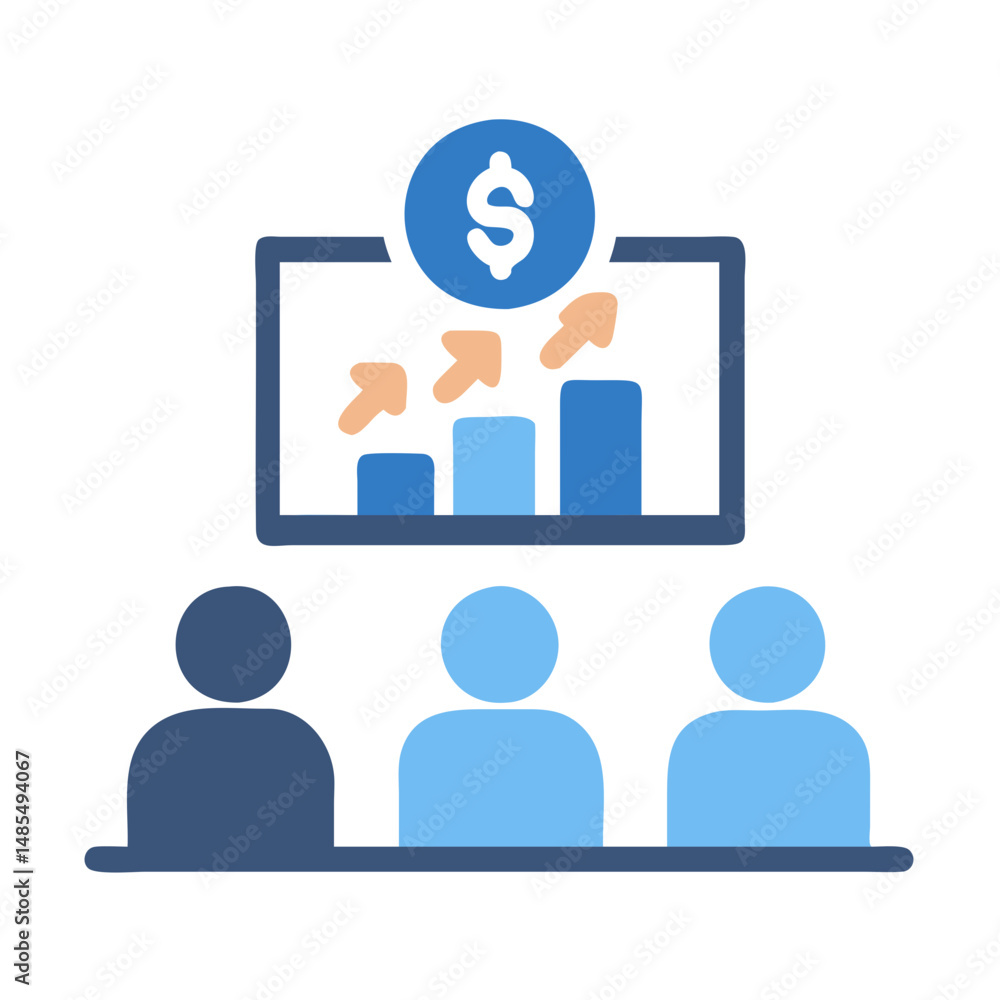 Collaborative Sales Meeting Icon Collaborative Sales Meeting Icon