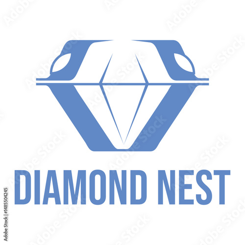 diamond nest flat minimalist logo design