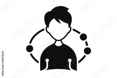 Connect the Youth Yoga Silhouette Vector Empowering Young Minds Through Yoga