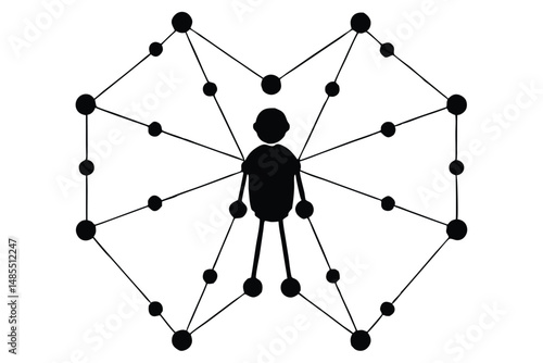 Connect the Youth Yoga Silhouette Vector Empowering Young Minds Through Yoga