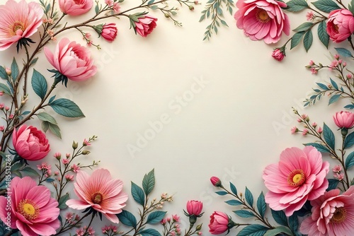 Delicate paisley floral pattern, soft hues, intricate details, vintage, vine, illustration