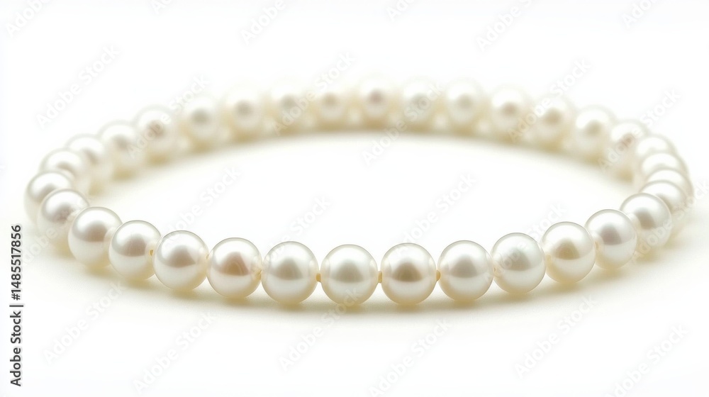 A white pearl bracelet with many small white pearls A white pearl bracelet with many small white pearls
