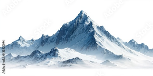 Wallpaper Mural Majestic snow-covered mountain range with sharp peaks and clear sky Torontodigital.ca