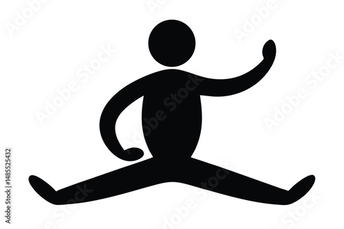 Yoga Special Needs Silhouette Vector  Inclusive Yoga Design for All