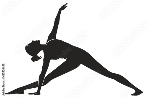Yoga Immunity Style Silhouette Vector  Boost Health and Wellness with Yoga