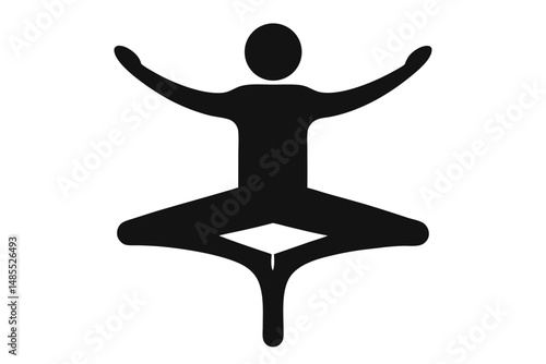 Yoga Immunity Style Silhouette Vector  Boost Health and Wellness with Yoga
