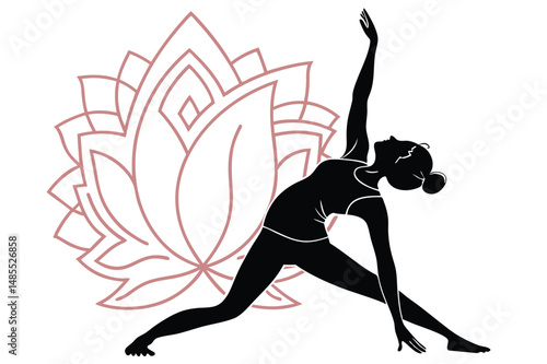 Yoga Latin America Style Silhouette Vector – Vibrant Cultural Wellness Illustration