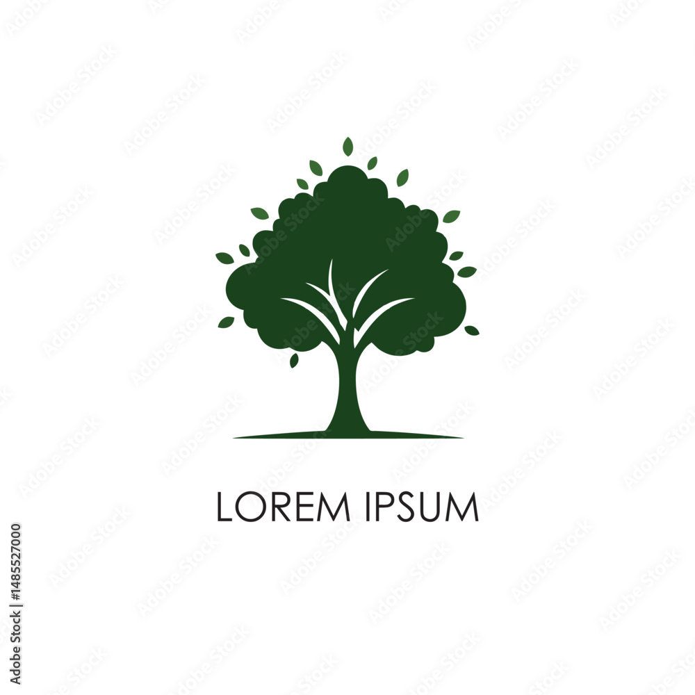 Obraz premium Green Tree Logo for Environmental and Eco-Friendly Brands