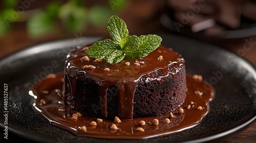 Wallpaper Mural Warm Chocolate Lava Cake with Caramel Sauce Torontodigital.ca