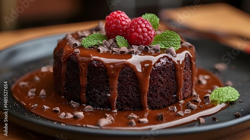 Wallpaper Mural Warm Chocolate Lava Cake with Caramel Sauce Torontodigital.ca