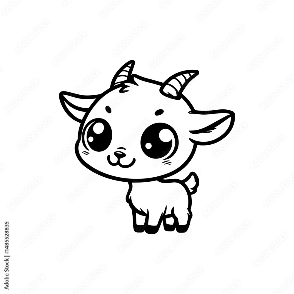 Naklejka premium a illustration of goat