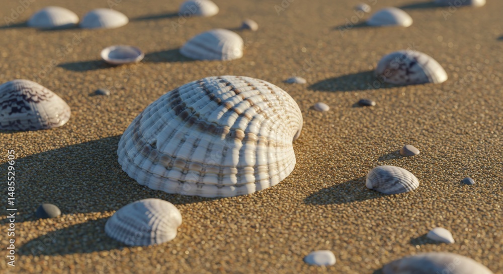Seashells on a Sandy Beach Seashells on a Sandy Beach