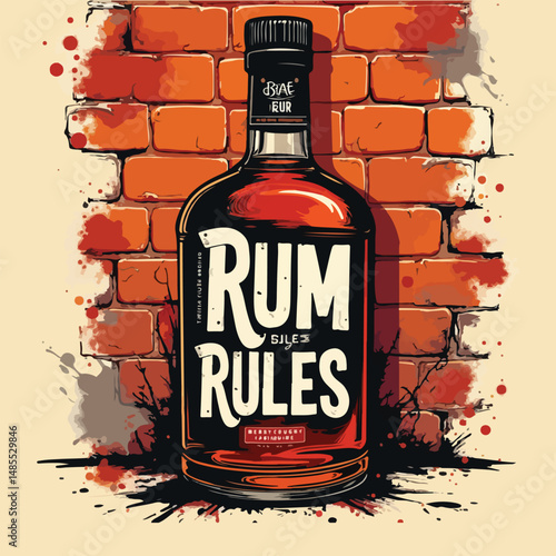 Creative National Rum Day vector collection featuring unique solid color flat illustrations including rum culture, humor, travel, fantasy, and abstract concepts for print and digital projects.