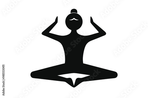 Yoga Quiz Competition Style Silhouette Vector  Interactive Wellness Design