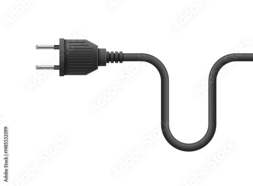 Electric socket icon in flat style. Connection and disconnection vector illustration on isolated background. Wire adapter sign business concept.