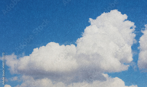 Photography halftone blue sky and soft white clouds