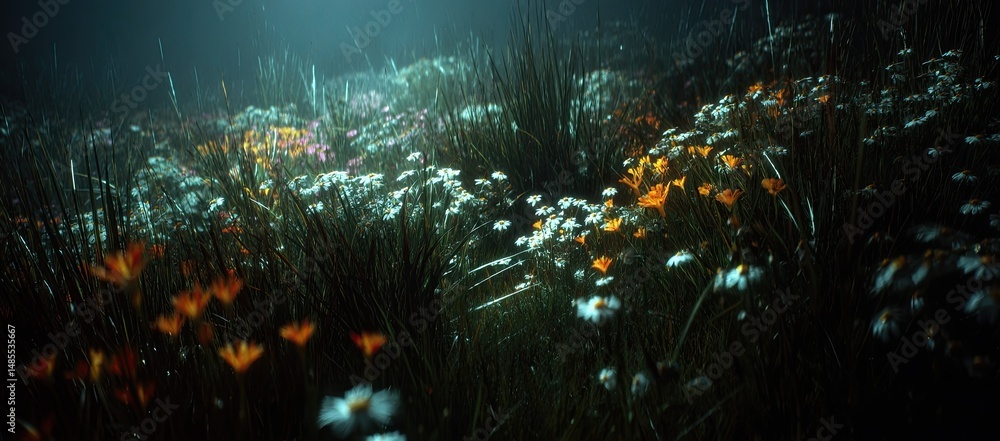 Fototapeta premium Submerged Floral Meadow