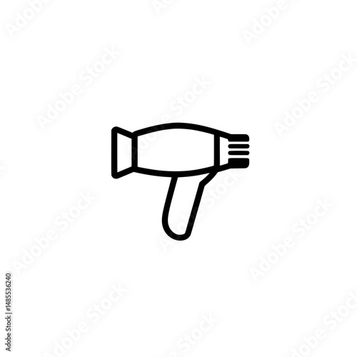 Modern hair dryer icon illustration