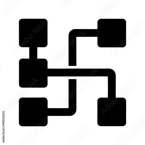 data pipeline icon silhouette schematic vector
