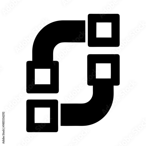 data pipeline icon vector
