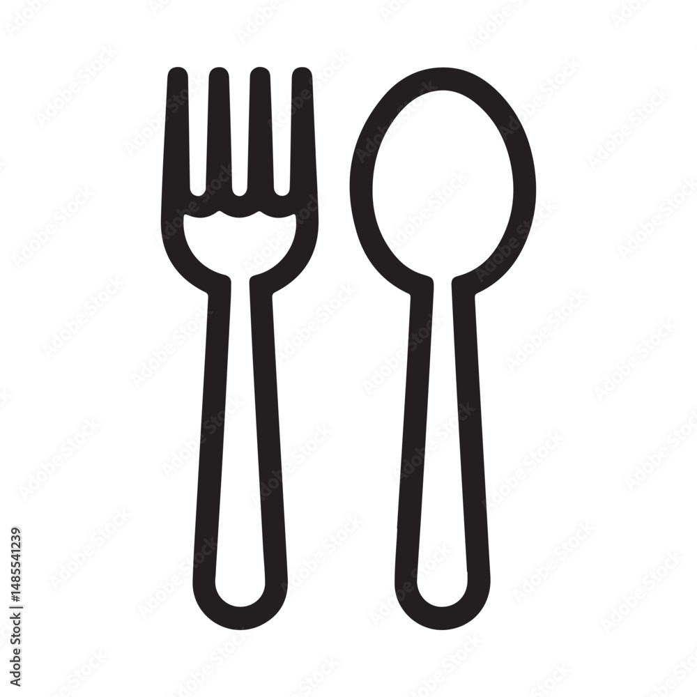 set of kitchen utensils. Fork icon symbol set of kitchen utensils. Fork icon symbol