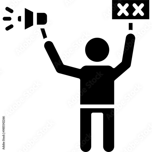 Demonstrator Icon Vector Element