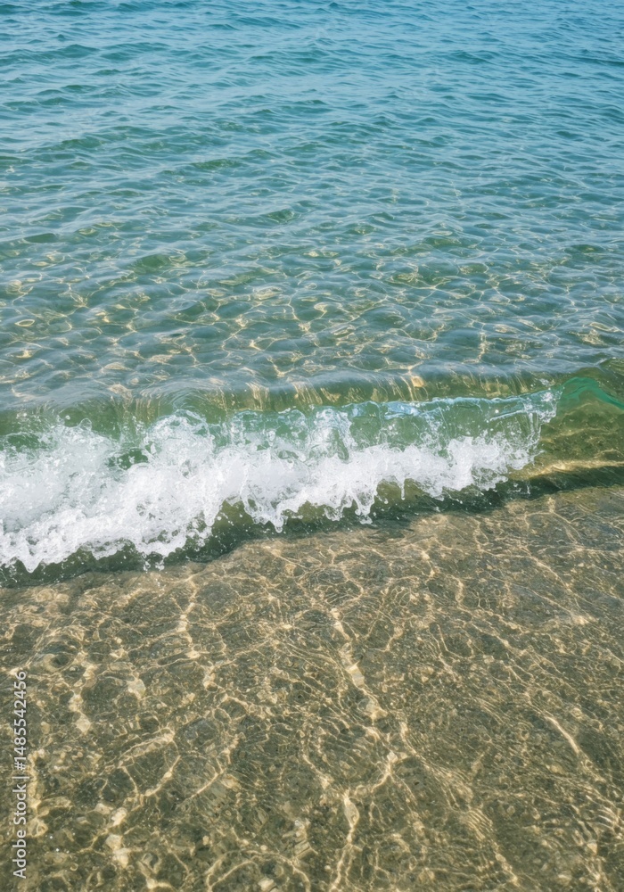 Soft Ocean Waves on Sandy Beach Soft Ocean Waves on Sandy Beach