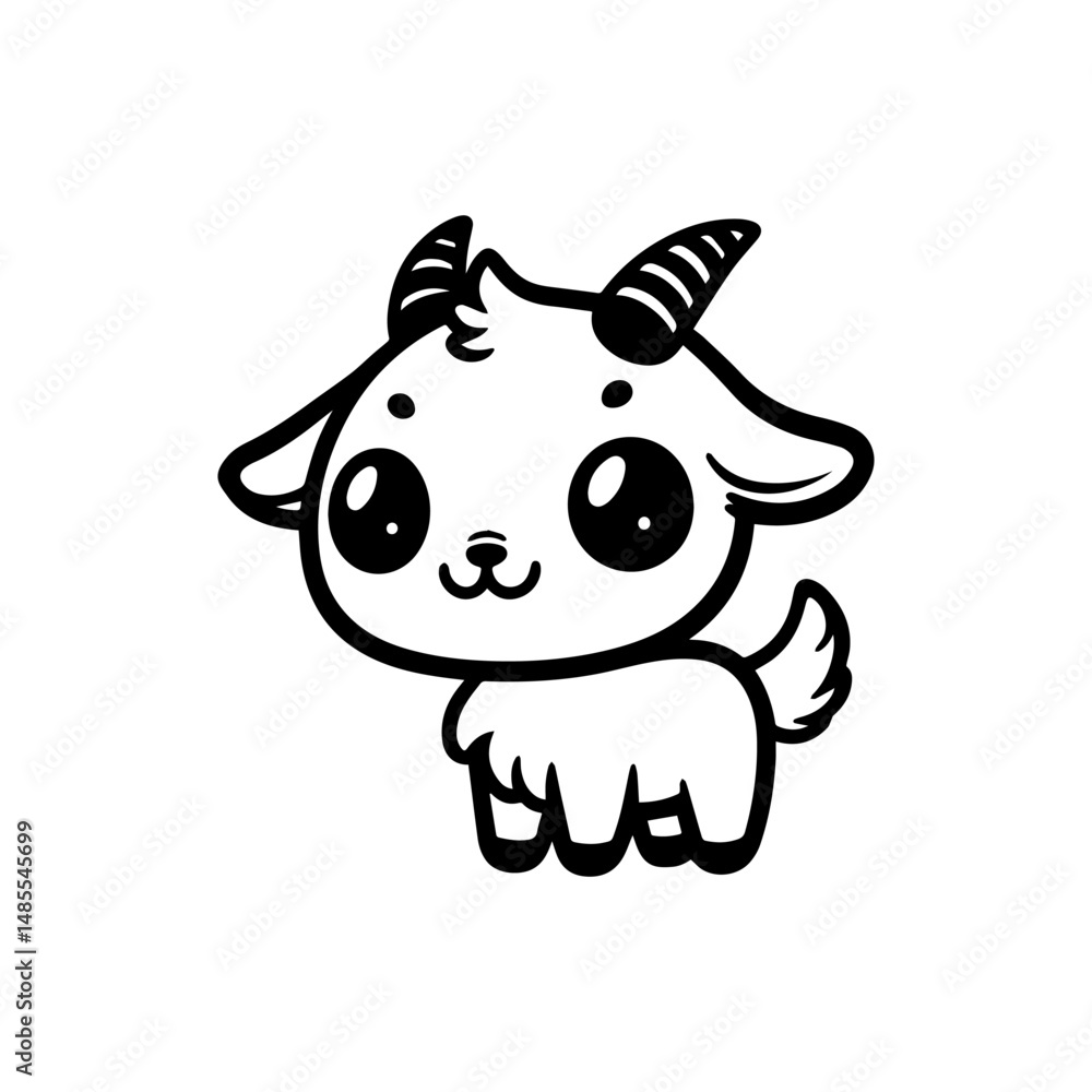 Naklejka premium a illustration of goat