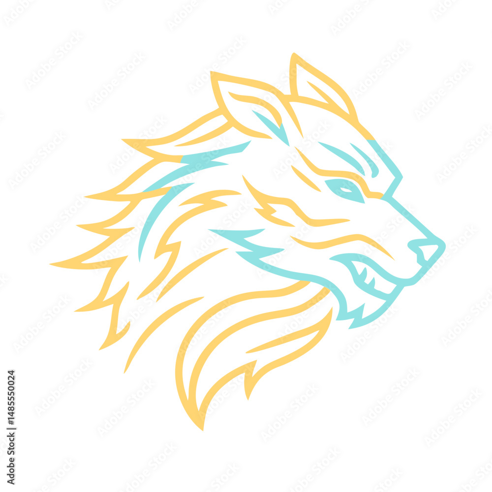 Naklejka premium animal logo design 