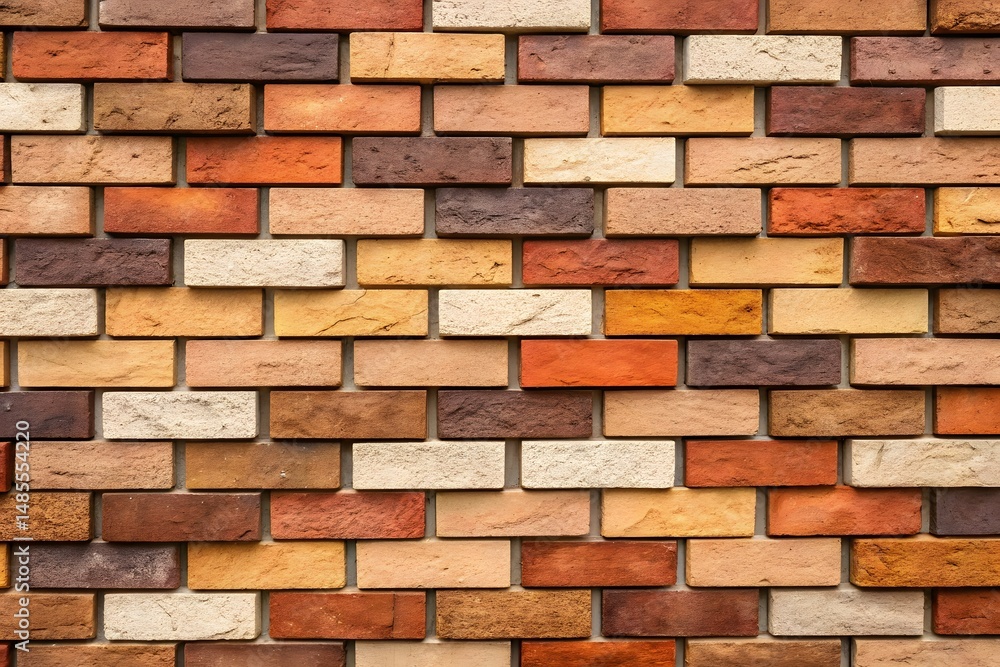 Fototapeta premium Colorful Brick Wall Texture Background