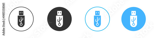 usb drive icon Editable flat style, illustration icons