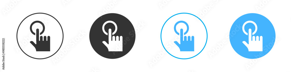 finger tap icon Editable flat style, illustration icons finger tap icon Editable flat style, illustration icons