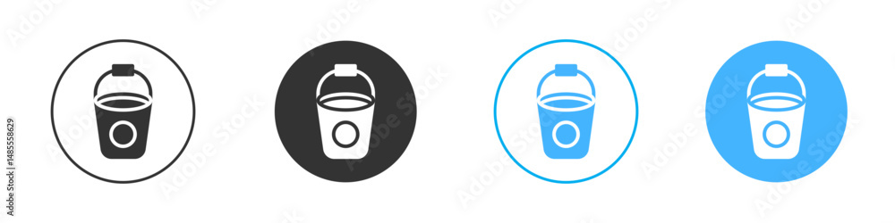 Water bucket icon Editable flat style, illustration icons Water bucket icon Editable flat style, illustration icons