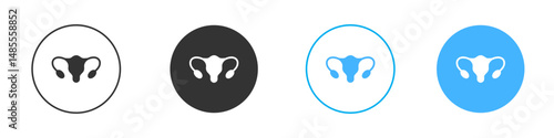 Uterus icon Editable flat style, illustration icons