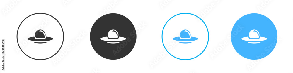 UFO icon Editable flat style, illustration icons UFO icon Editable flat style, illustration icons
