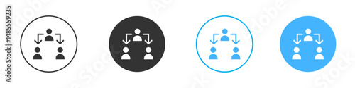 Third party icon Editable flat style, illustration icons