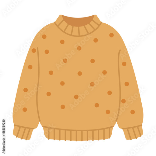 Beige Button Down Shirt Vector Illustration
