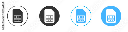 Sim card icon Editable flat style, illustration icons
