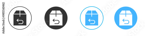 Return purchase icon Editable flat style, illustration icons