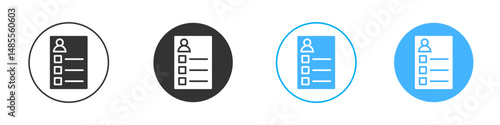 Registration form icon Editable flat style, illustration icons