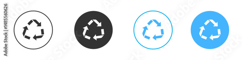 Recycling icon Editable flat style, illustration icons